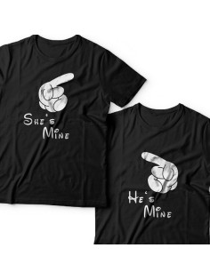 Парные футболки для влюбленных "She's mine (Она моя)"