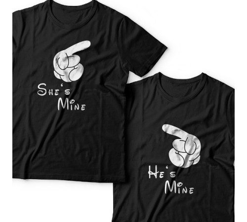 Парные футболки для влюбленных "She's mine (Она моя)"