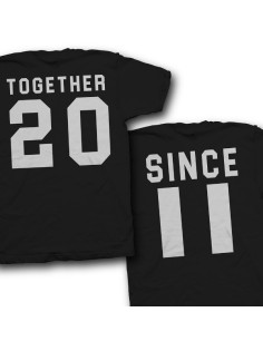 Парные футболки для двоих влюбленных "Together Since (Вместе с...)"