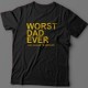 Футболка в подарок для папы с надписью "Worst dad ever (just kidding. I'm awesome.)"