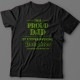 Футболка в подарок для папы с надписью "I'm a proud dad of a super awesome daughter (...yes she bought me this shirt)'"