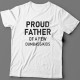 Футболка в подарок для папы с надписью "Proud father of a few dumbass kids" ("Гордый отец нескольких засранцев")