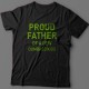 Футболка в подарок для папы с надписью "Proud father of a few dumbass kids" ("Гордый отец нескольких засранцев")