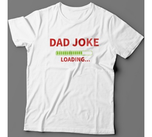 Футболка в подарок для папы с надписью "Dad joke loading..." ("Папина шутка грузится...")