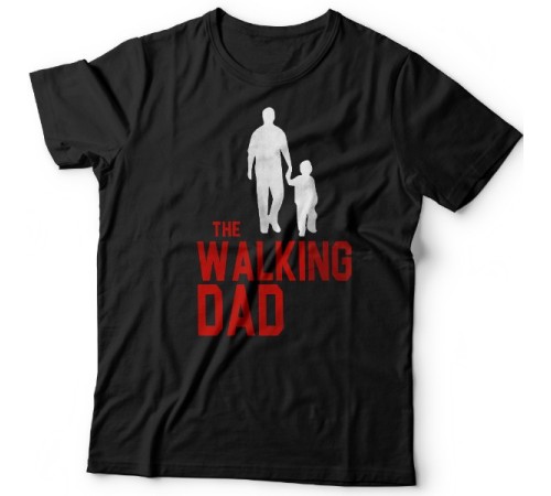 Футболка в подарок для папы с надписью "The walking dad" ("Ходячий отец")