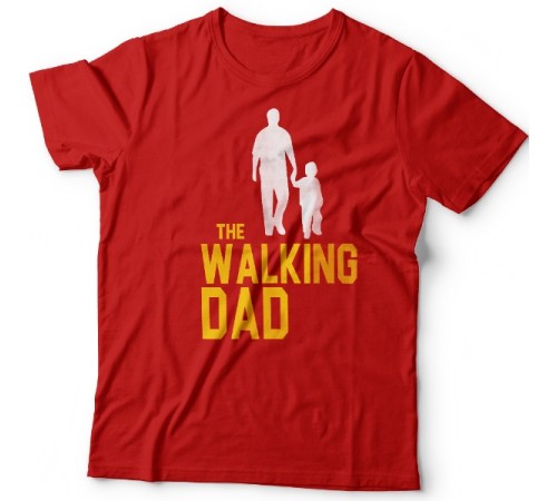 Футболка в подарок для папы с надписью "The walking dad" ("Ходячий отец")