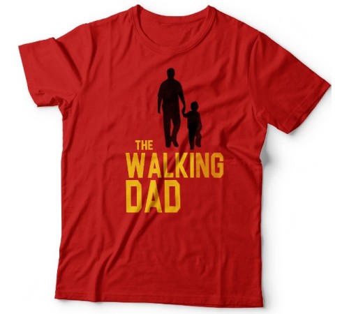 Футболка в подарок для папы с надписью "The walking dad" ("Ходячий отец")
