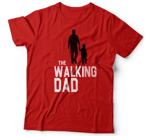 Футболка в подарок для папы с надписью "The walking dad" ("Ходячий отец")
