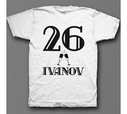 Именная футболка с винтажным шрифтом #2