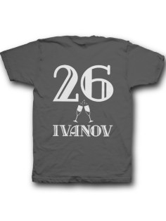 Именная футболка с винтажным шрифтом #2