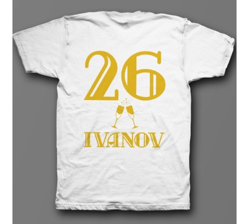 Именная футболка с винтажным шрифтом #2