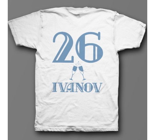 Именная футболка с винтажным шрифтом #2