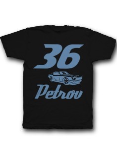 Именная футболка со спортивным шрифтом и гоночной машиной #5