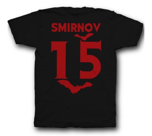 Именная футболка с вампирским шрифтом и летучими мышами #7