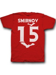 Именная футболка с вампирским шрифтом и летучими мышами #7