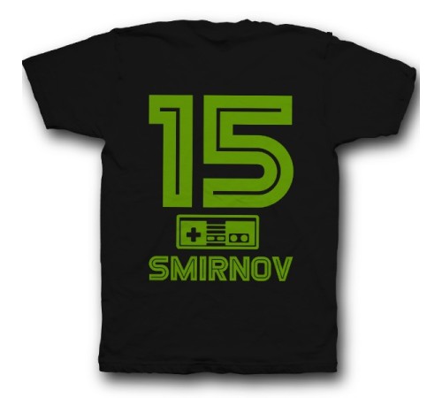 Именная футболка с шрифтом из игр Nintendo #8