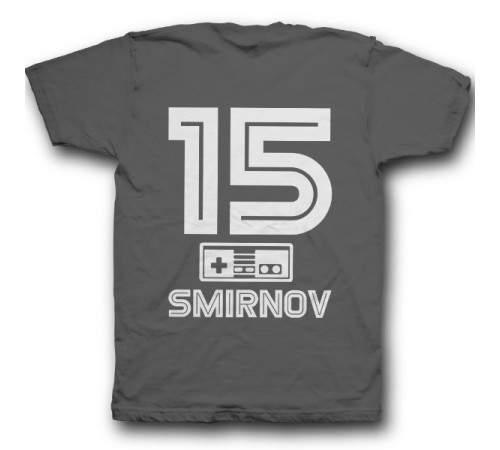 Именная футболка с шрифтом из игр Nintendo #8