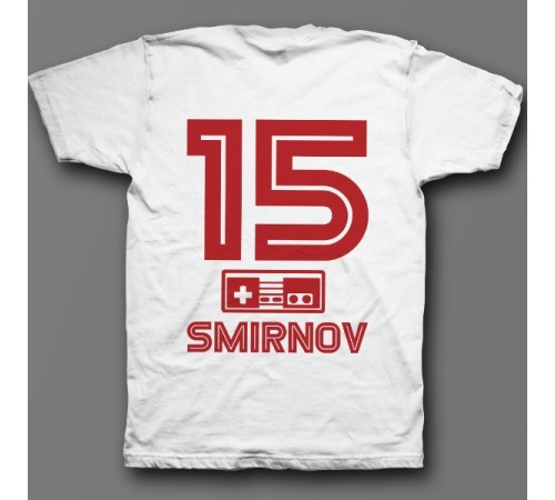 Именная футболка с шрифтом из игр Nintendo #8