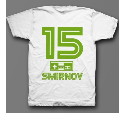 Именная футболка с шрифтом из игр Nintendo #8