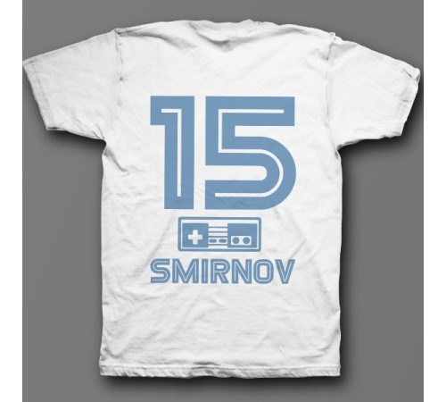 Именная футболка с шрифтом из игр Nintendo #8