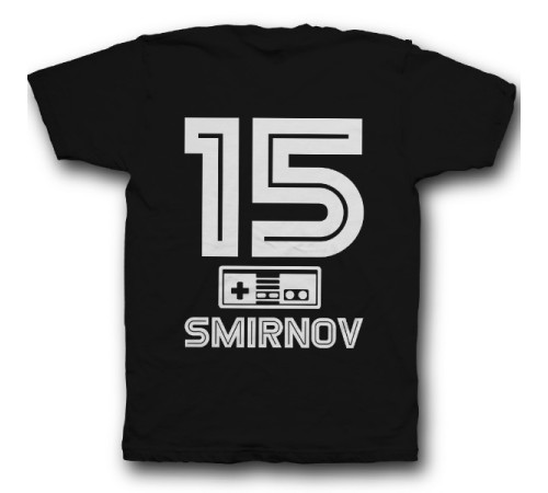 Именная футболка с шрифтом из игр Nintendo #8