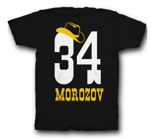 Именная футболка с ковбойским шрифтом и шляпой #12