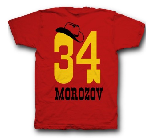 Именная футболка с ковбойским шрифтом и шляпой #12