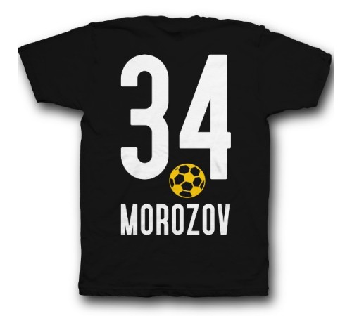 Именная футболка со спортивным шрифтом и футбольным мячом #11