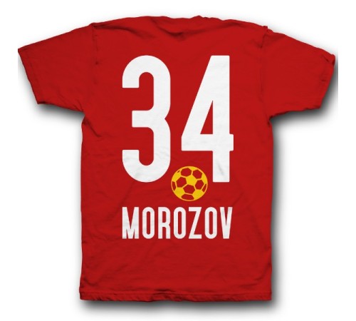 Именная футболка со спортивным шрифтом и футбольным мячом #11