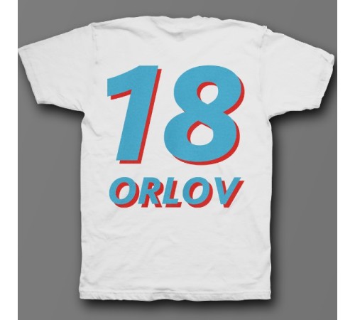 Именная футболка с объемным шрифтом #18