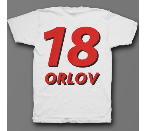 Именная футболка с объемным шрифтом #18