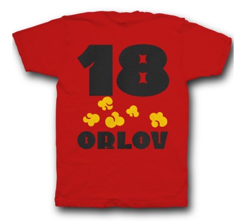 Именная футболка с веселым шрифтом и попкорном  #16