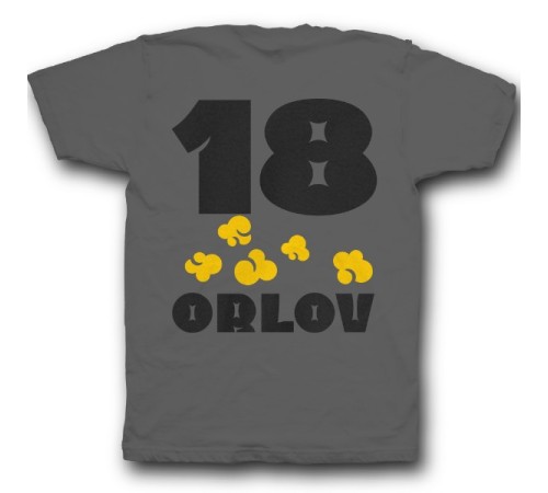 Именная футболка с веселым шрифтом и попкорном  #16