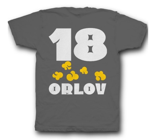 Именная футболка с веселым шрифтом и попкорном  #16