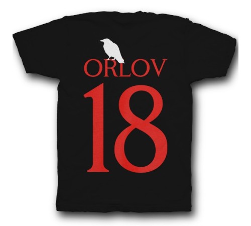 Именная футболка с готическим шрифтом и вороном  #20