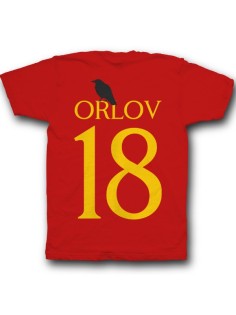 Именная футболка с готическим шрифтом и вороном  #20