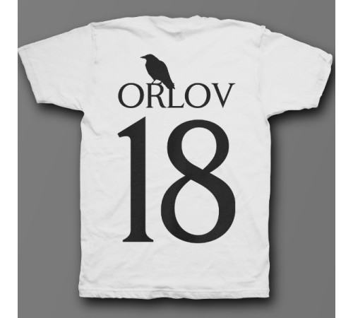Именная футболка с готическим шрифтом и вороном  #20