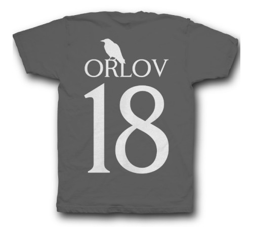 Именная футболка с готическим шрифтом и вороном  #20