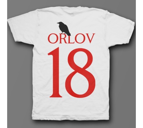 Именная футболка с готическим шрифтом и вороном  #20