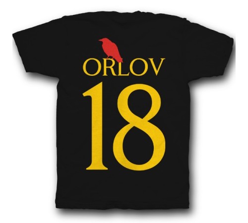 Именная футболка с готическим шрифтом и вороном  #20