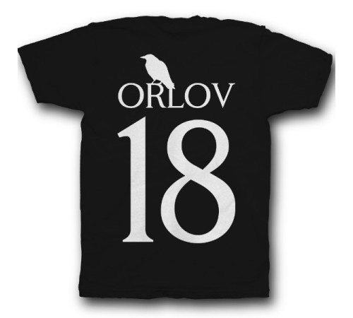 Именная футболка с готическим шрифтом и вороном  #20