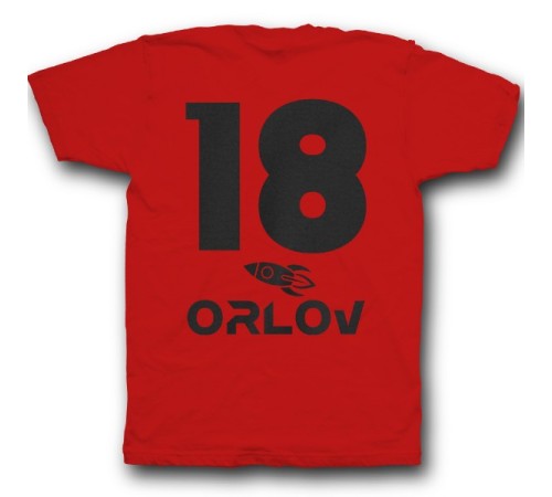 Именная футболка с космическим шрифтом и ракетой #21