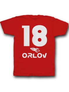 Именная футболка с космическим шрифтом и ракетой #21