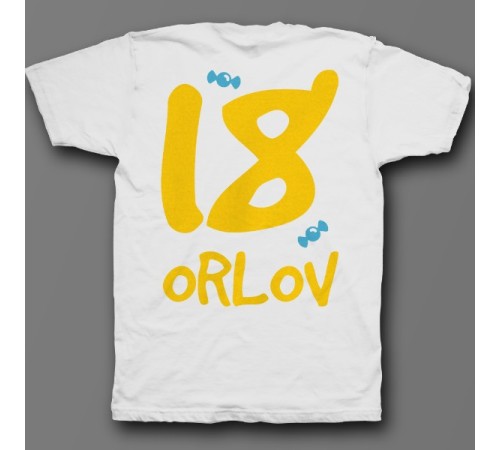 Именная футболка с кривым шрифтом #22