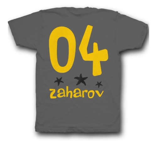 Именная футболка с мультяшным шрифтом #24