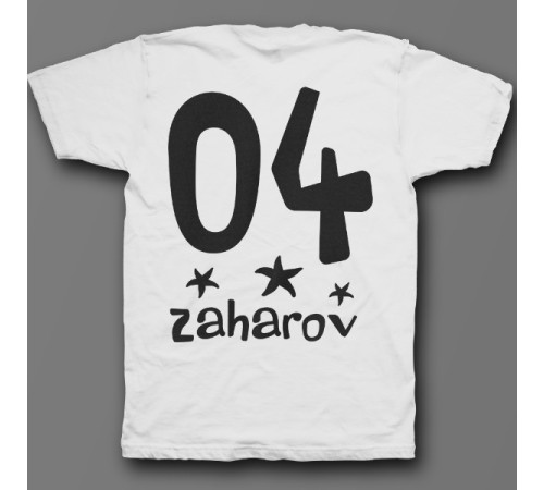 Именная футболка с мультяшным шрифтом #24