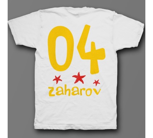 Именная футболка с мультяшным шрифтом #24