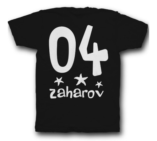 Именная футболка с мультяшным шрифтом #24