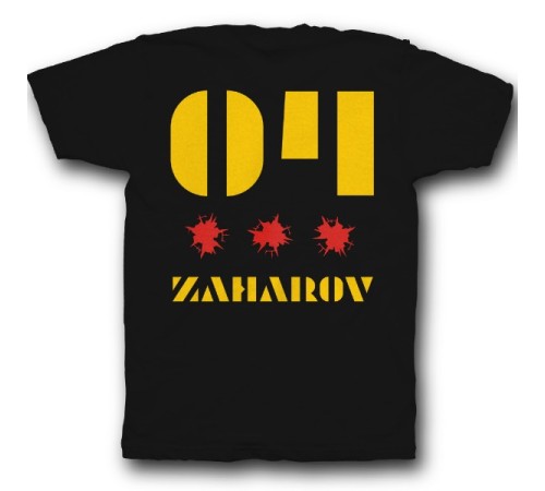 Именная футболка с трафаретным шрифтом и дырками от пуль #26