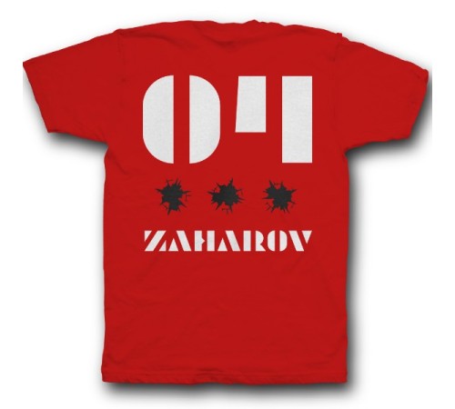 Именная футболка с трафаретным шрифтом и дырками от пуль #26